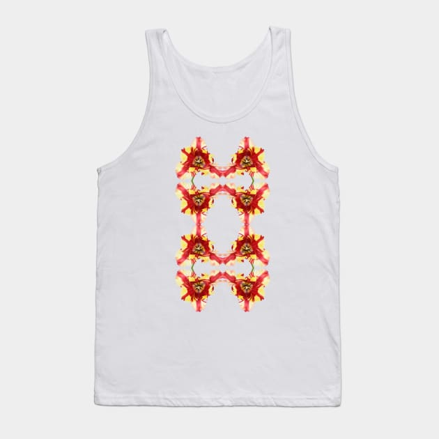 Tulipa 'Flaming Parrot' Parrot Group Tulip Tank Top by chrisburrows